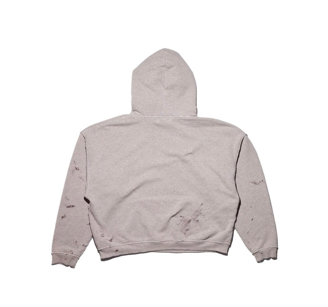 Enfants Riches Déprimés (ERD) Distressed Logo Hoodie – Vintage Wash Cream Pullover