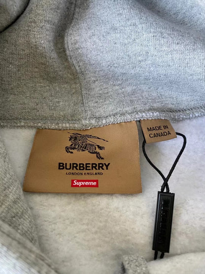 Supreme x Burberry Box Logo Hoodie – Grey