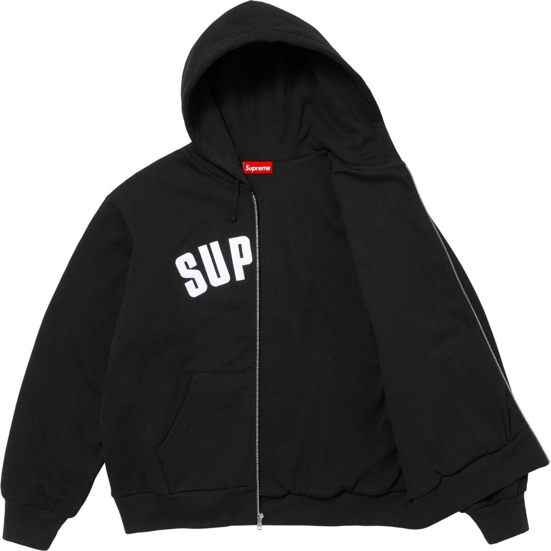 Supreme Arc Logo Zip-Up Hoodie – Black