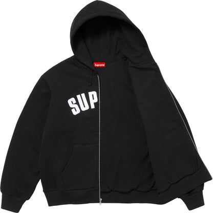 Supreme Arc Logo Zip-Up Hoodie – Black