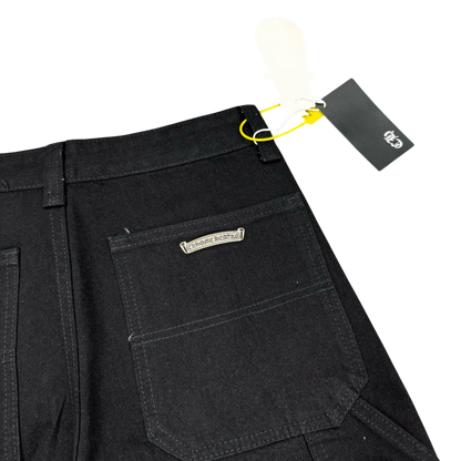 Graphic Patch Denim Pants – Black
