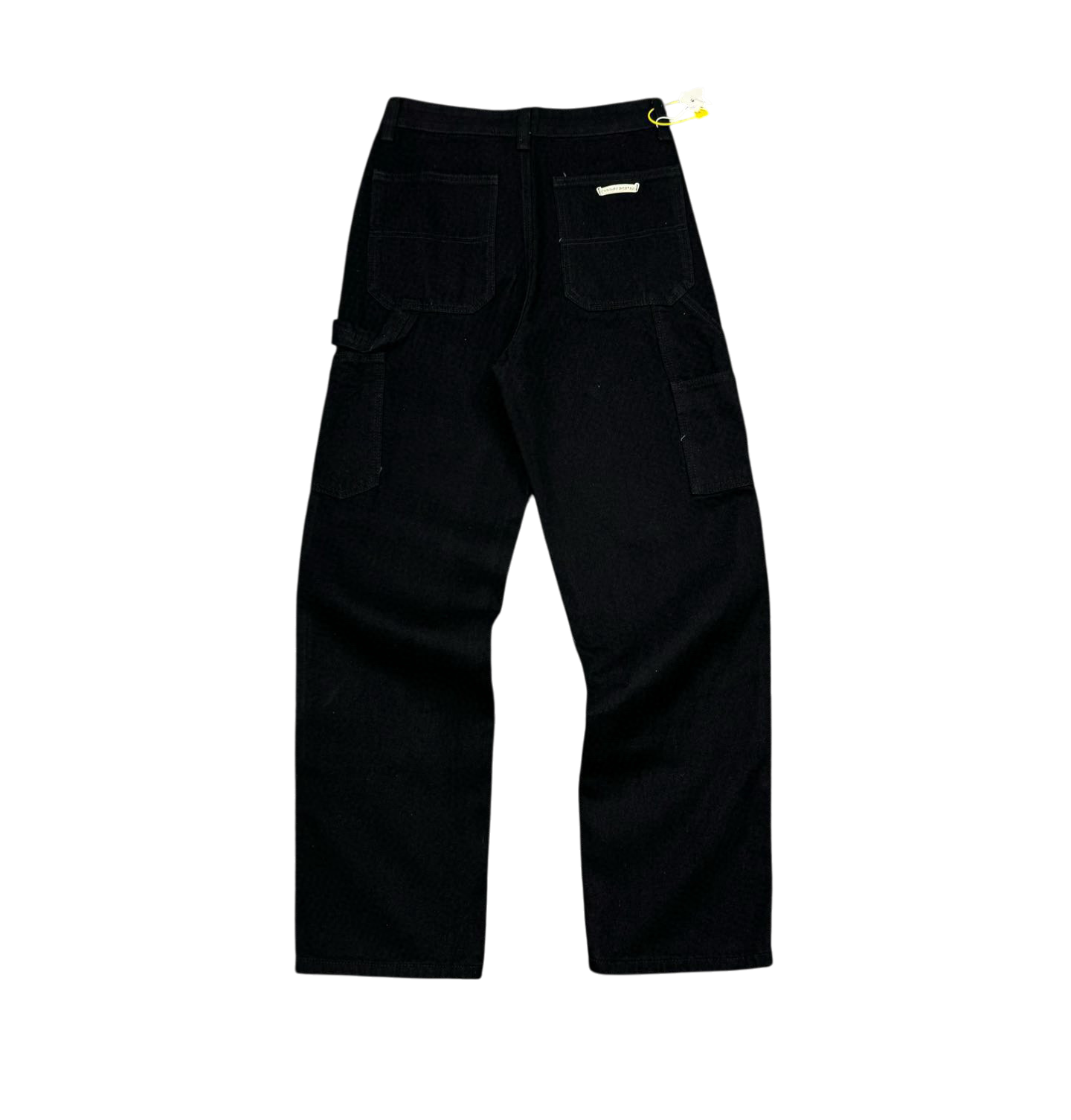 Graphic Patch Denim Pants – Black