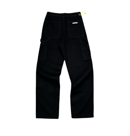 Graphic Patch Denim Pants – Black