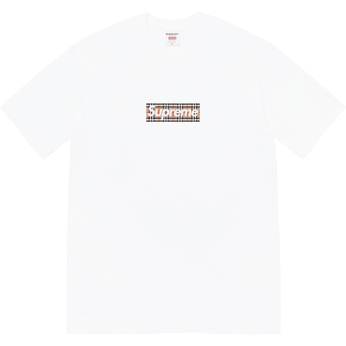 Supreme x Burberry Box Logo Tee – White
