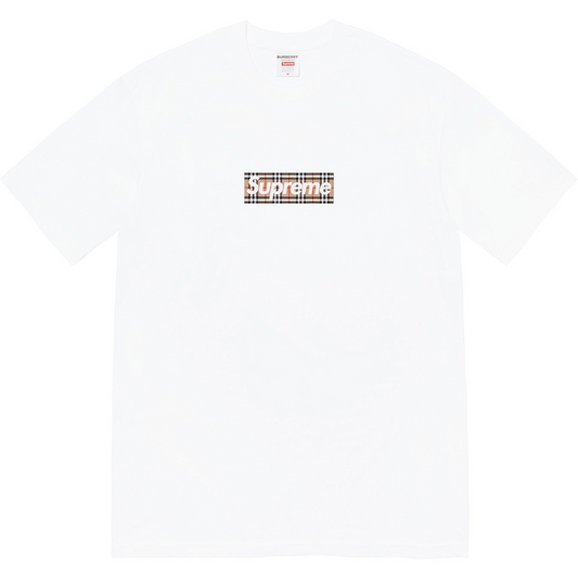 Supreme x Burberry Box Logo Tee – White