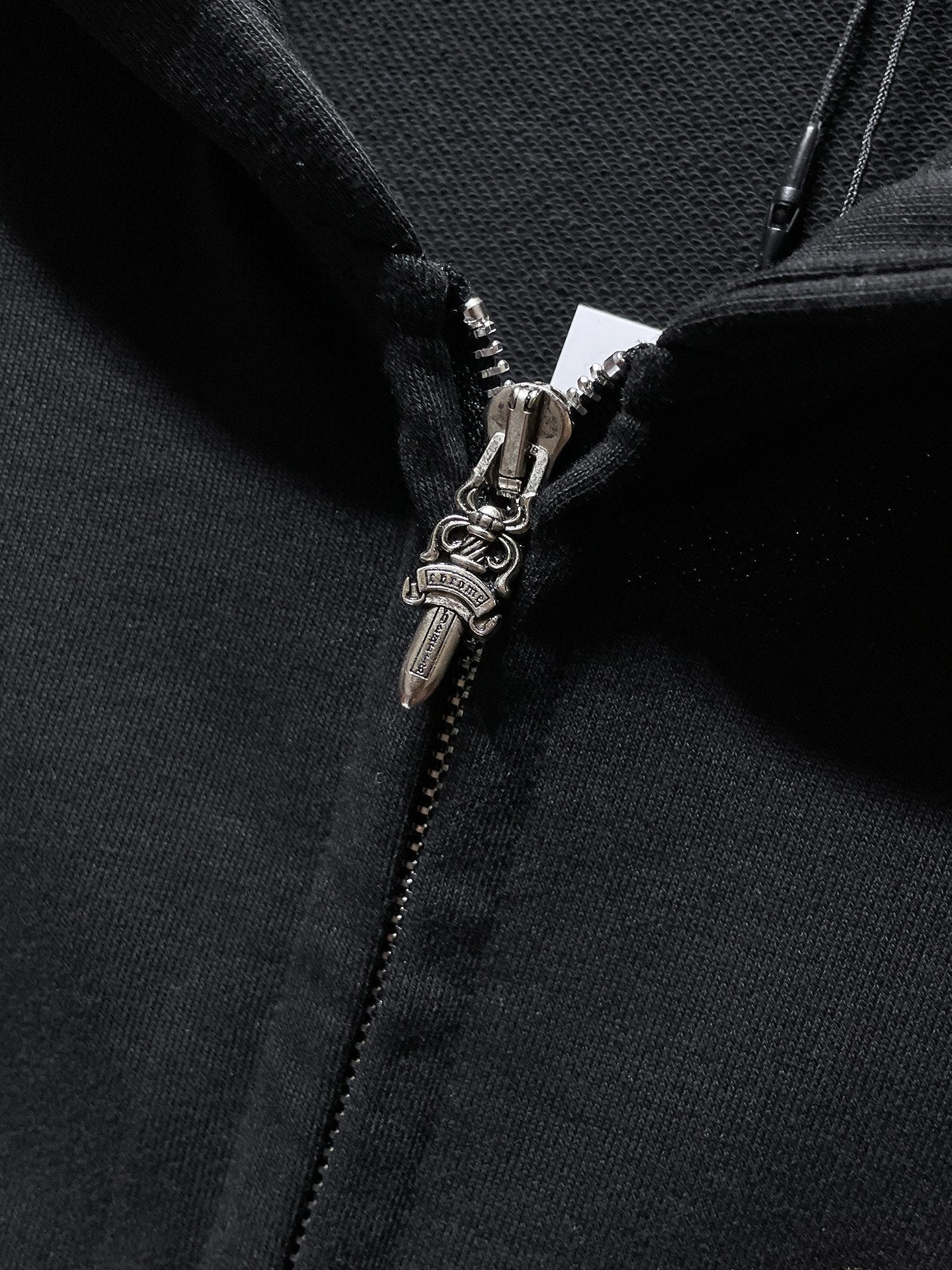 Chrome Hearts Cross Patch Zip-Up Hoodie – Black