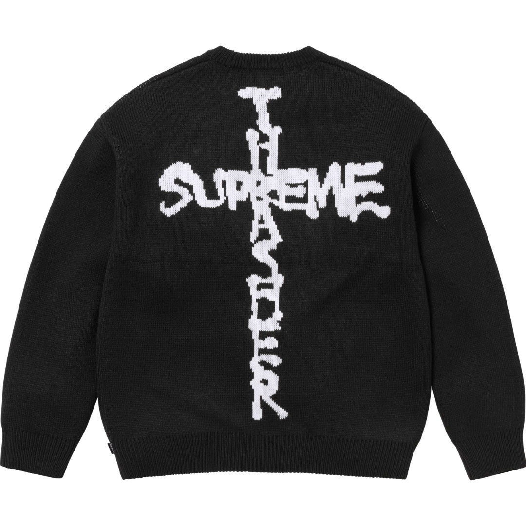 Supreme x Thrasher Cross Sweater – Black