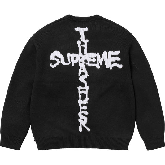 Supreme x Thrasher Cross Sweater – Black
