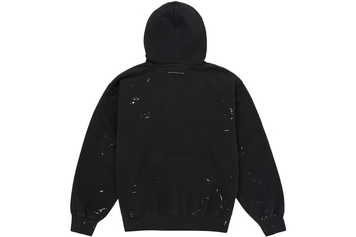 Supreme x MM6 Maison Margiela Box Logo Zip-Up Hooded Sweatshirt — Black