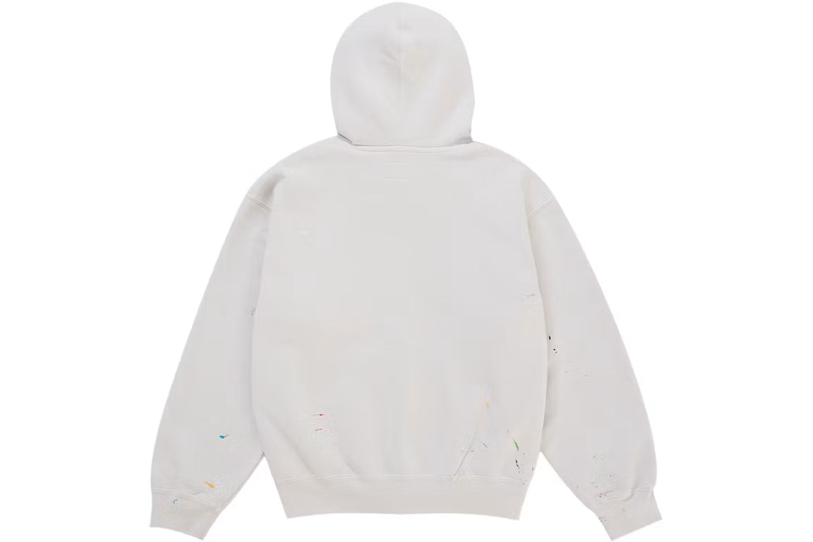 Supreme x MM6 Maison Margiela Box Logo Zip-Up Hooded Sweatshirt — White