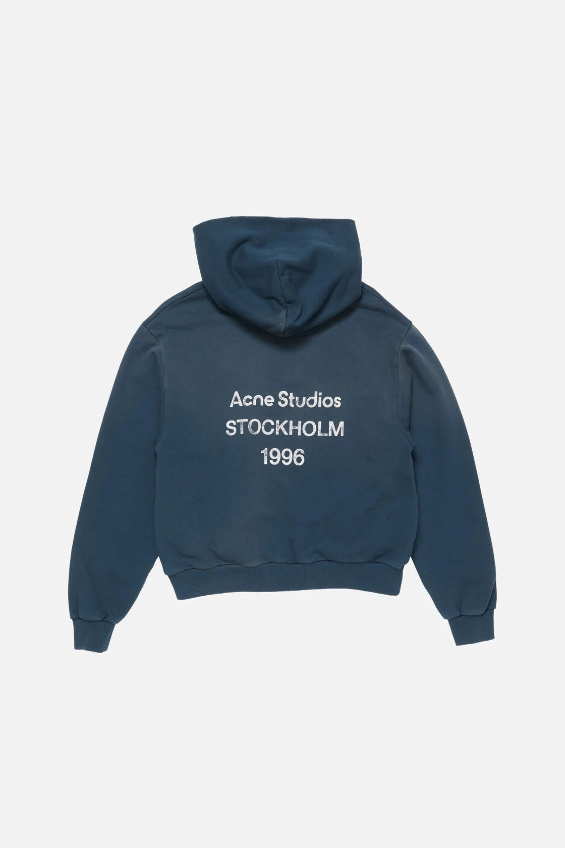 Acne Studios "Stockholm 1996" Logo Hoodie — Petrol Blue