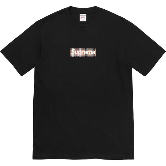 Supreme x Burberry Box Logo Tee – Black