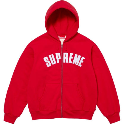 Supreme Arc Logo Zip-Up Hoodie – Red