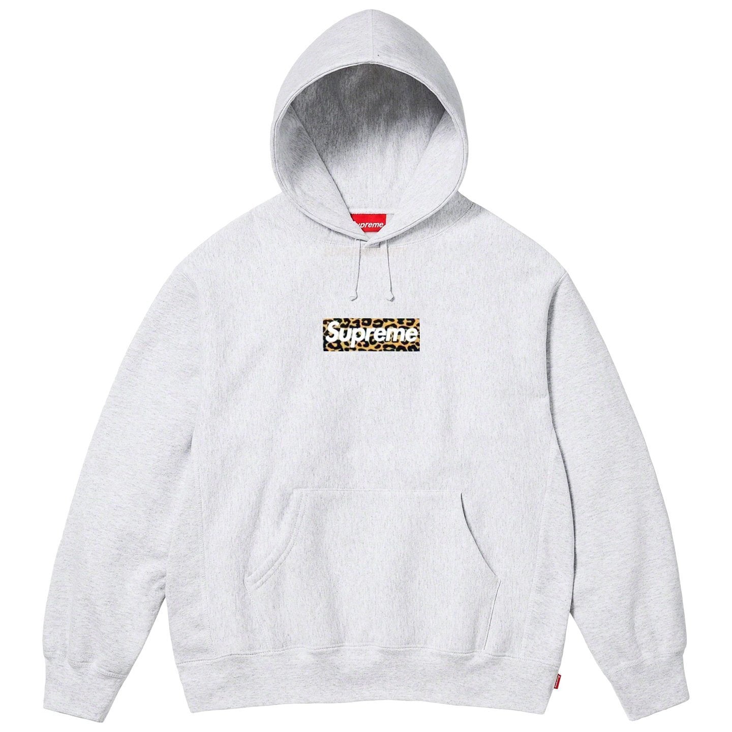 Supreme Leopard Box Logo Hoodie – Ash Grey
