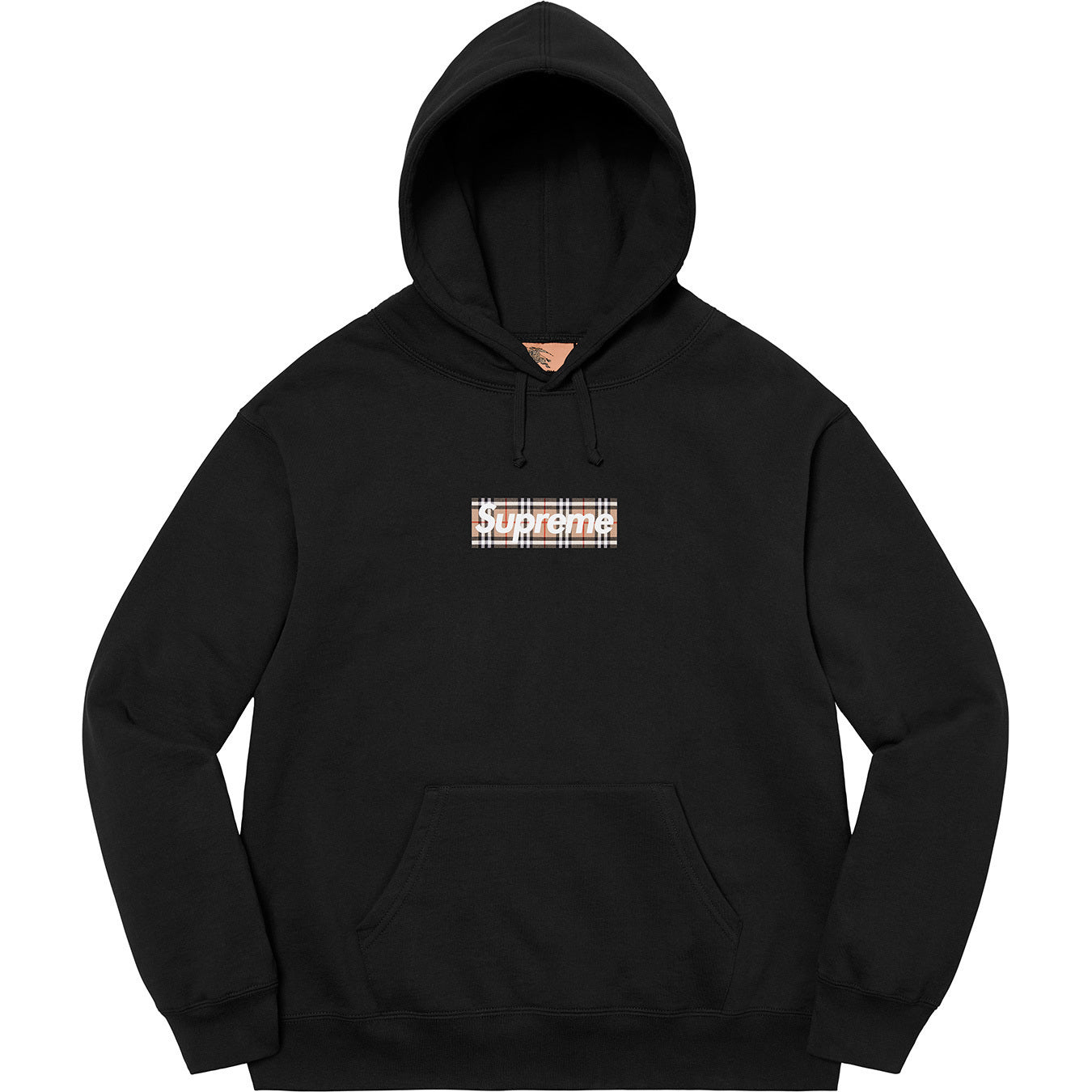 Supreme x Burberry Box Logo Hoodie – Black