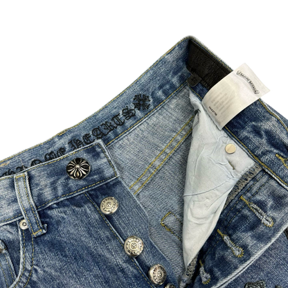 Cross Patch Denim Jeans – Light Wash Blue Straight Fit