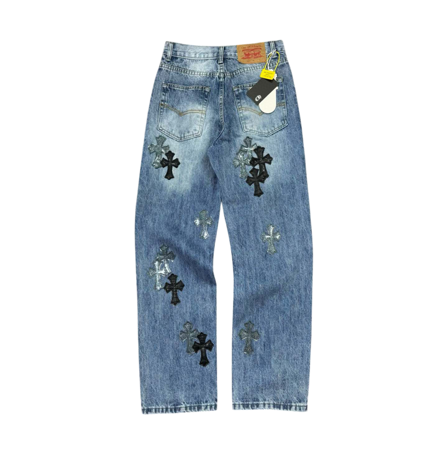 Cross Patch Denim Jeans – Light Wash Blue Straight Fit