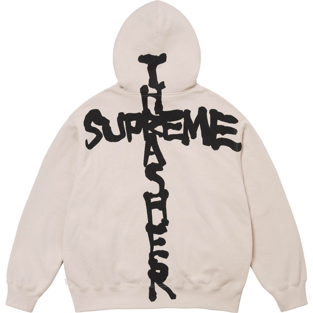 Supreme x Thrasher Cross Zip-Up Hoodie – Natural