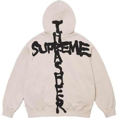 Supreme x Thrasher Cross Zip-Up Hoodie – Natural