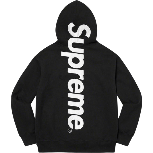 Supreme Big Logo Hoodie – Black / White Vertical Logo