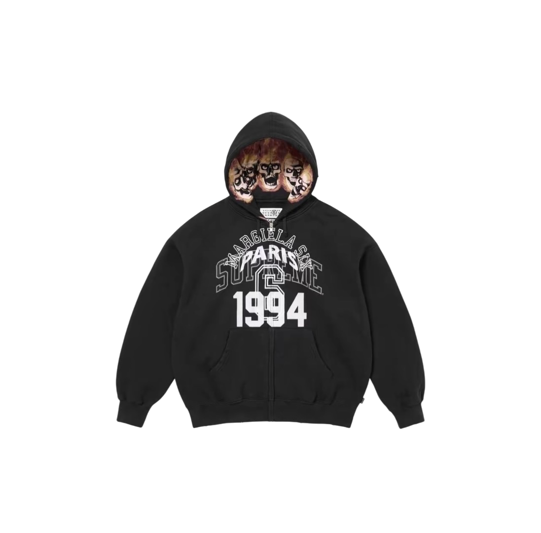 Supreme x MM6 Maison Margiela “1994” Zip Hoodie – Black