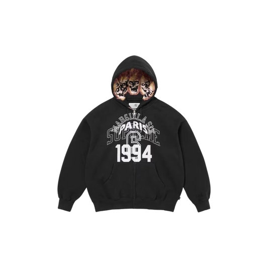 Supreme x MM6 Maison Margiela “1994” Zip Hoodie – Black