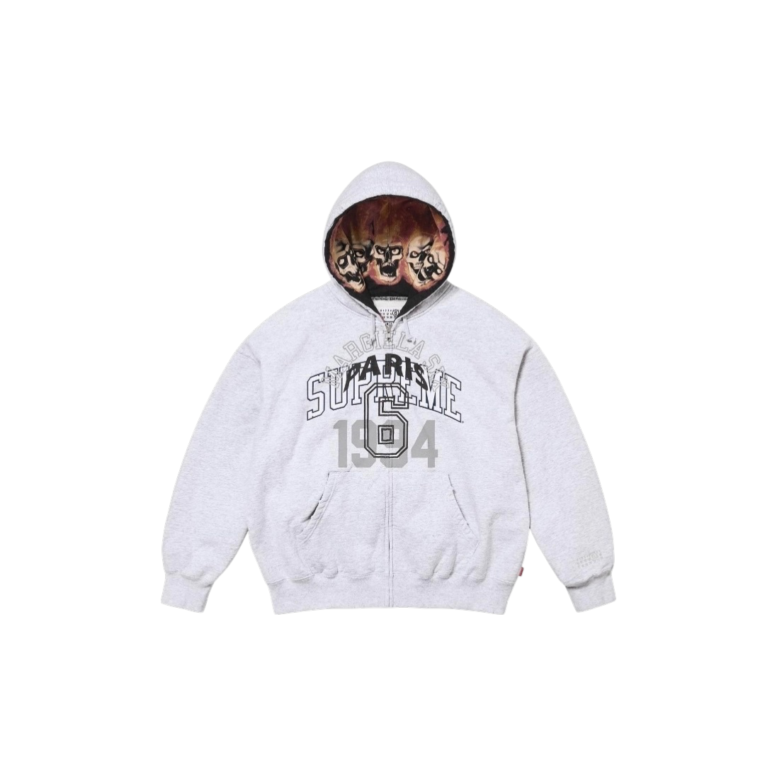 Supreme x MM6 Maison Margiela “1994” Zip Hoodie – Heather Grey