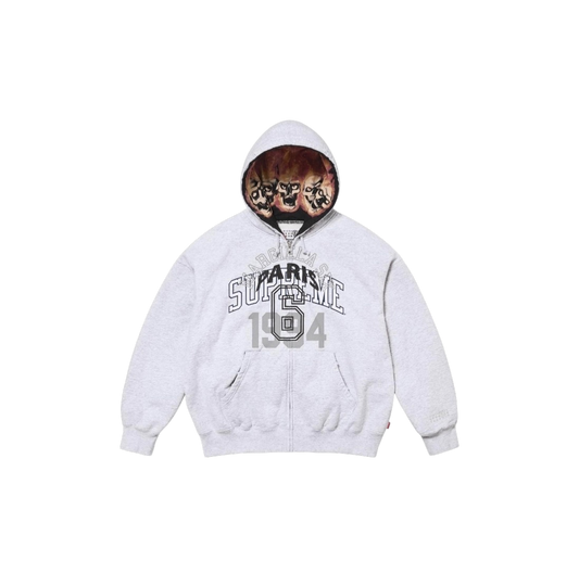 Supreme x MM6 Maison Margiela “1994” Zip Hoodie – Heather Grey