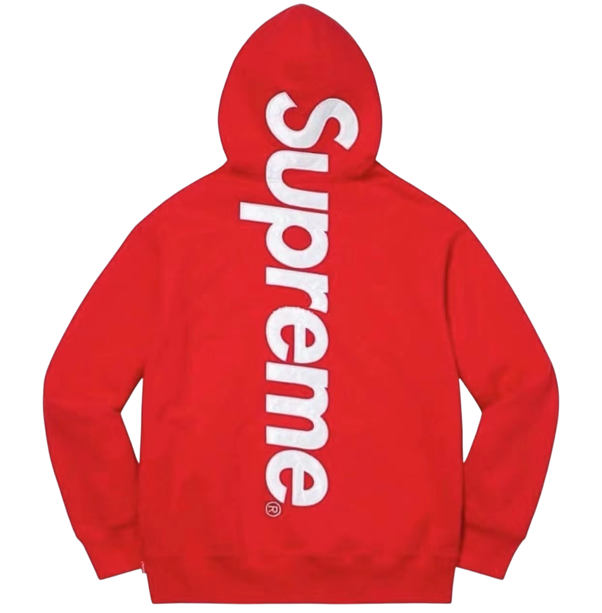 Supreme Big Logo Hoodie – Red / White Vertical Logo