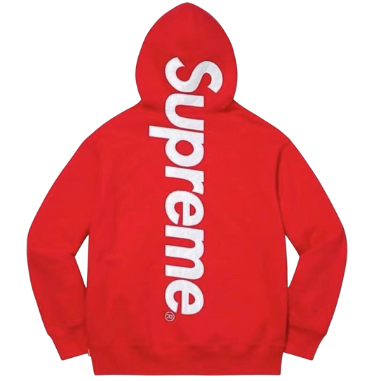 Supreme Big Logo Hoodie – Red / White Vertical Logo