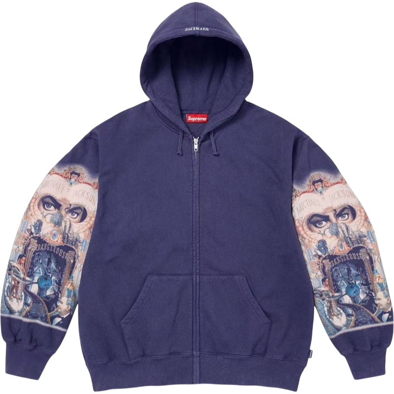 Supreme x Michael Jackson “Dangerous” Zip Hoodie – Purple