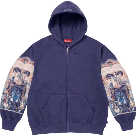 Supreme x Michael Jackson “Dangerous” Zip Hoodie – Purple
