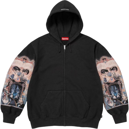 Supreme x Michael Jackson “Dangerous” Zip Hoodie – Black