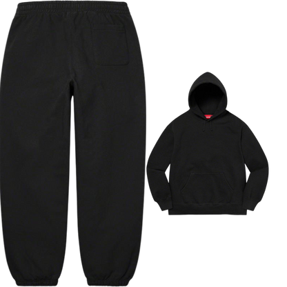 Supreme Big Logo Hoodie & Sweatpants Set – Black / White