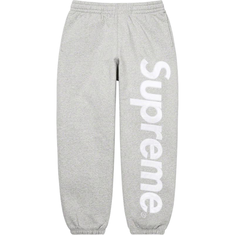 Supreme Big Logo Sweatpants – Heather Grey / White