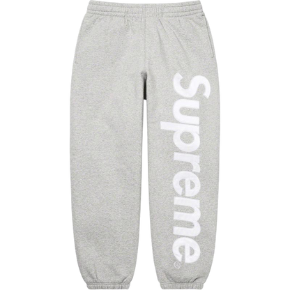 Supreme Big Logo Sweatpants – Heather Grey / White