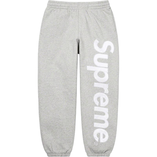 Supreme Big Logo Sweatpants – Heather Grey / White