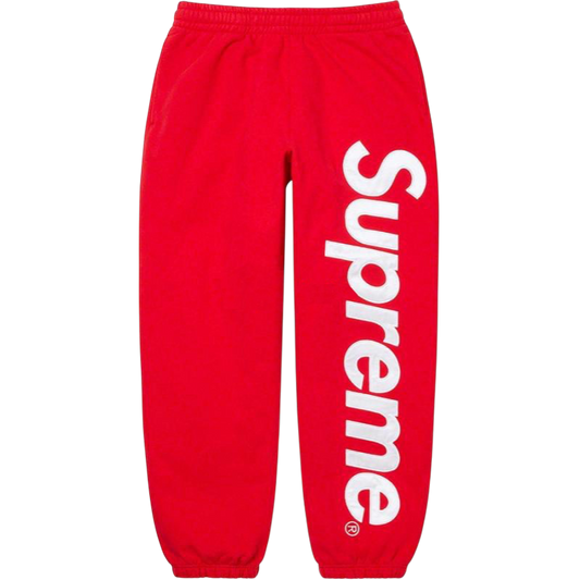 Supreme Big Logo Sweatpants – Red / White