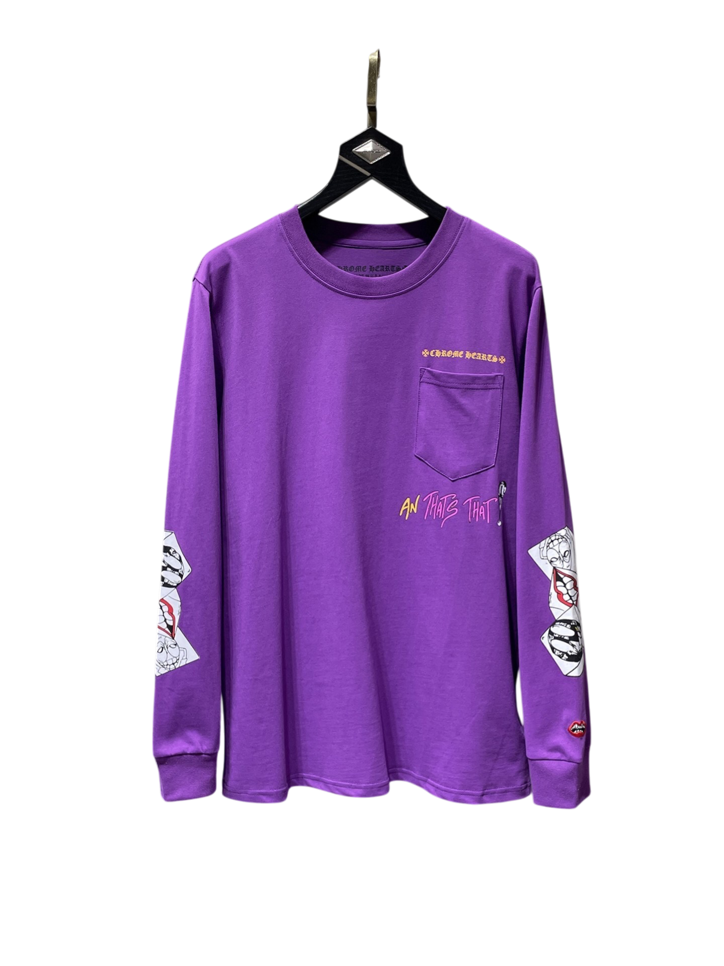 Chrome Hearts x Matty Boy “Ain’t That” Long Sleeve Pocket Tee – Purple