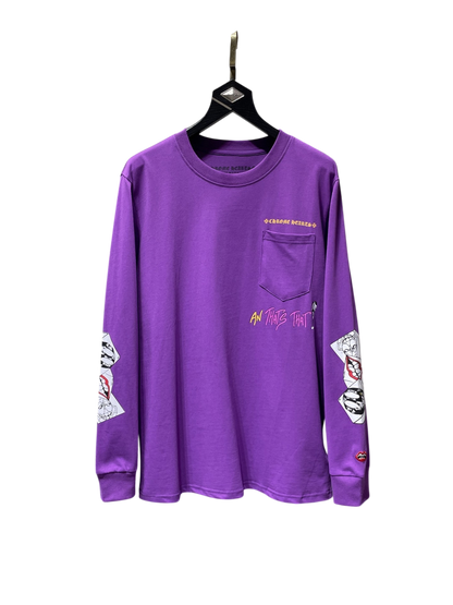 Chrome Hearts x Matty Boy “Ain’t That” Long Sleeve Pocket Tee – Purple