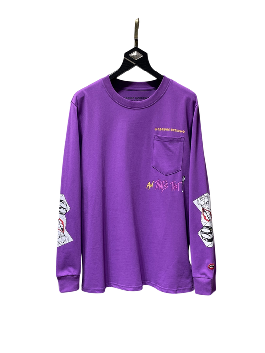 Chrome Hearts x Matty Boy “Ain’t That” Long Sleeve Pocket Tee – Purple