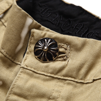 Chrome Hearts Cross Patch Khaki Carpenter Pants