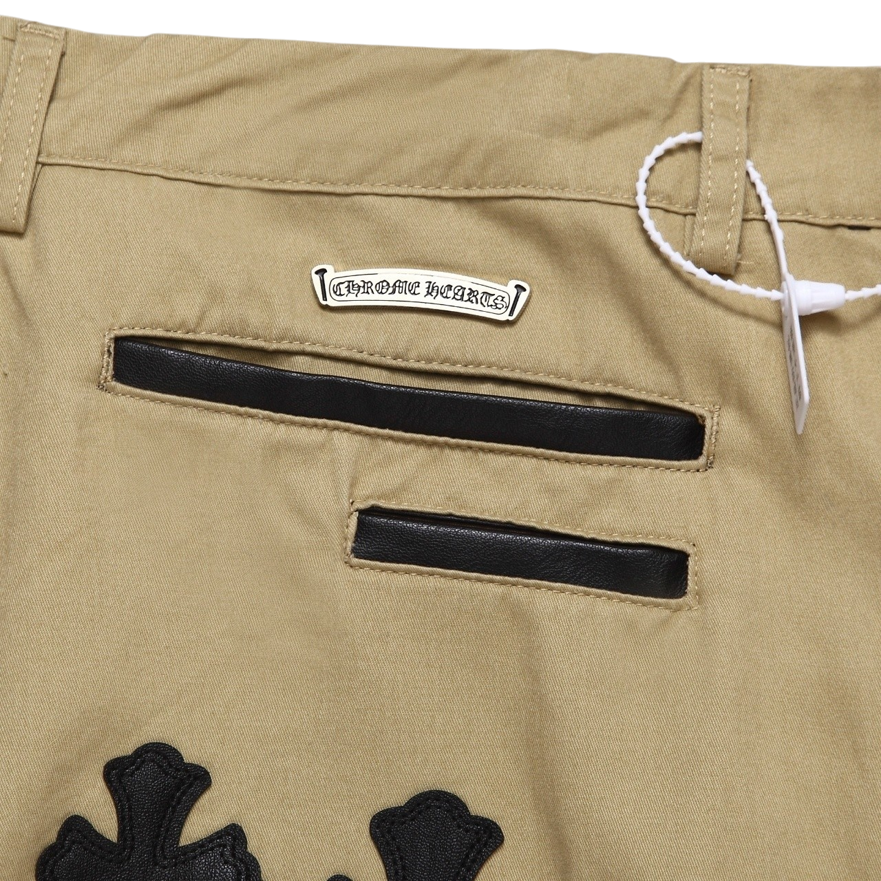 Chrome Hearts Cross Patch Khaki Carpenter Pants