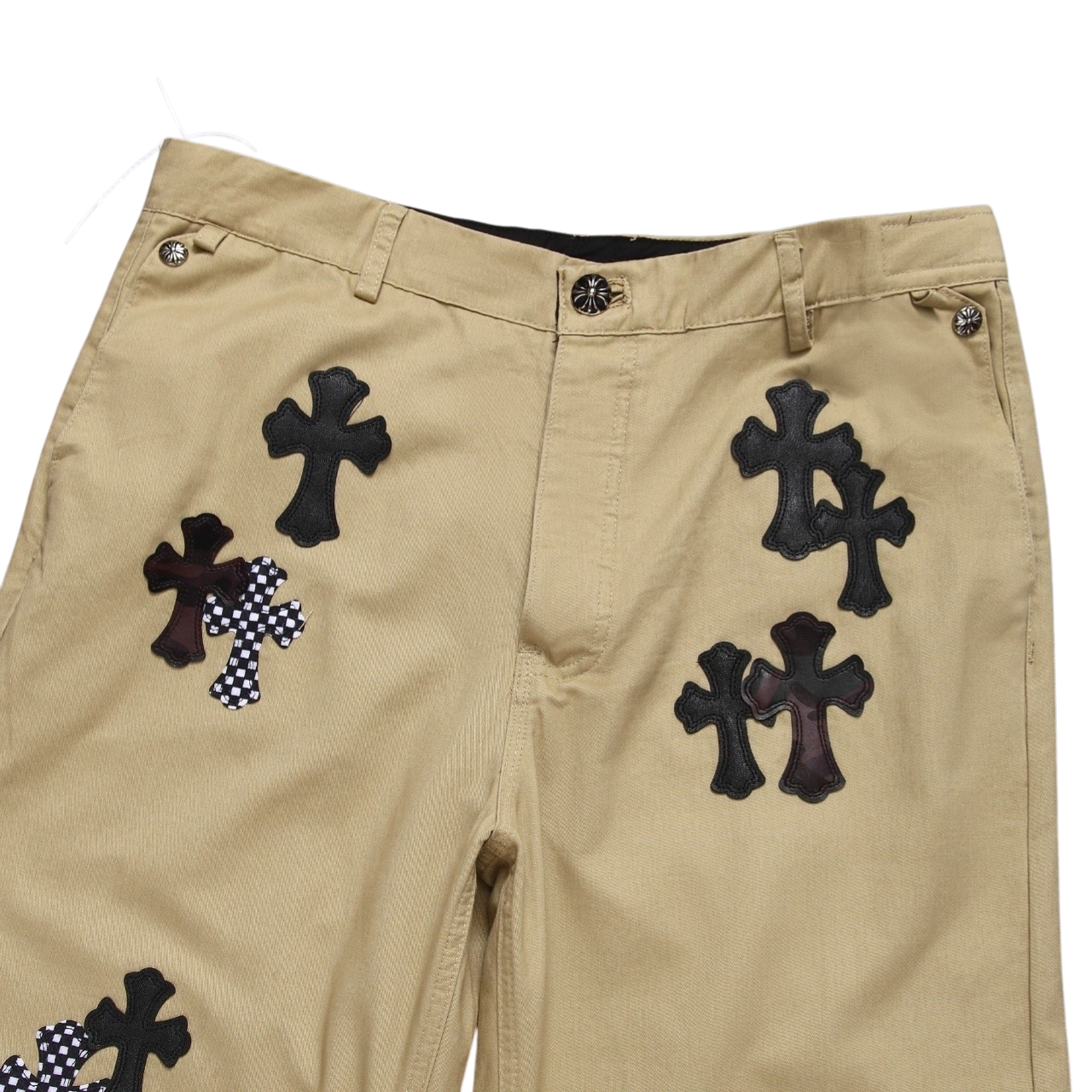 Chrome Hearts Cross Patch Khaki Carpenter Pants