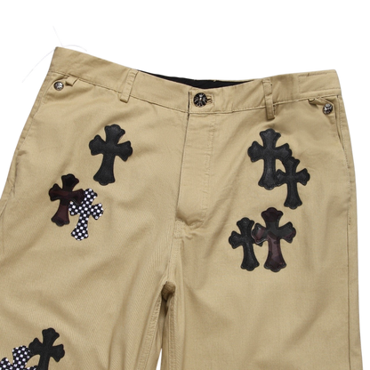Chrome Hearts Cross Patch Khaki Carpenter Pants