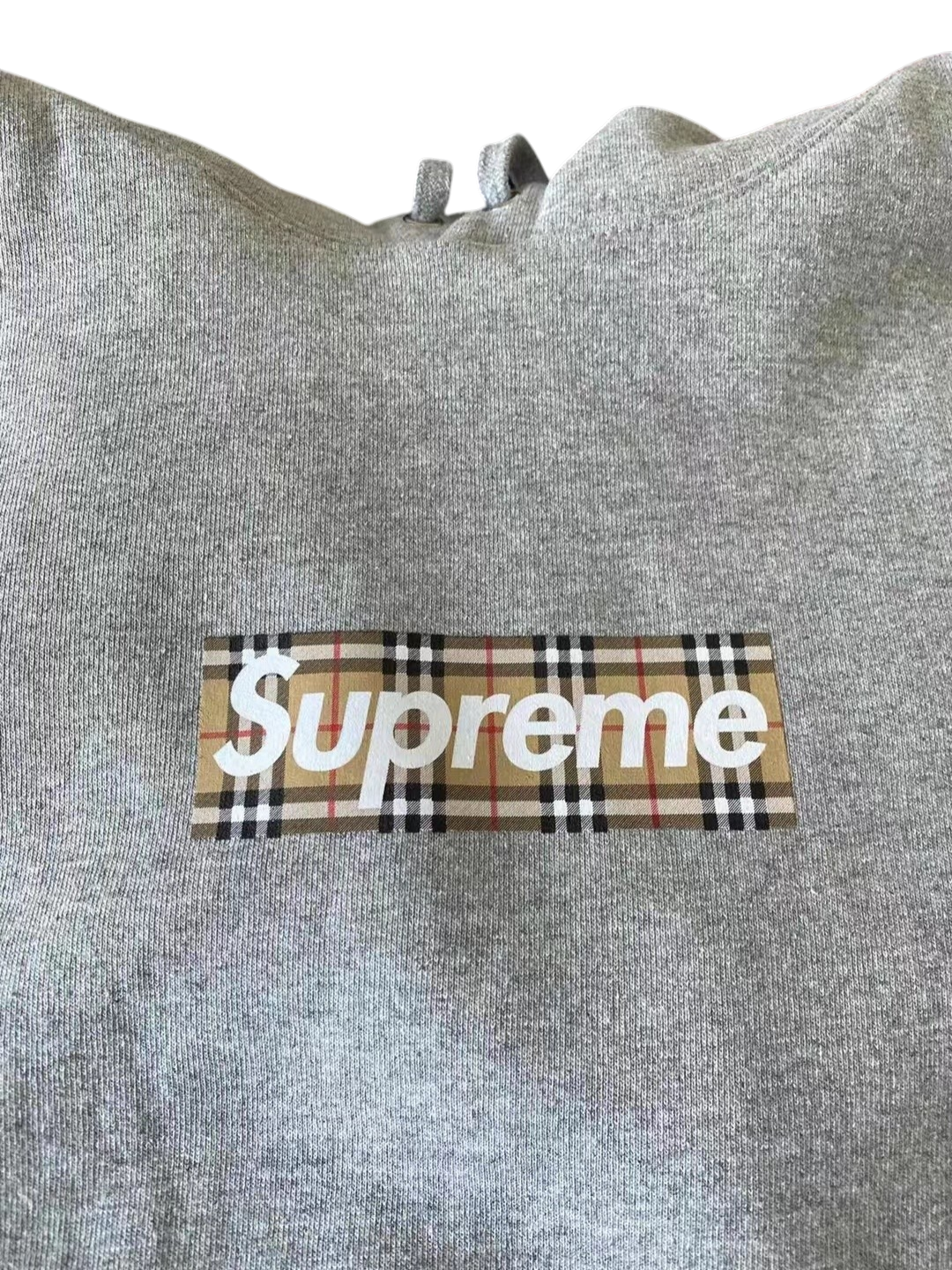 Supreme x Burberry Box Logo Hoodie – Grey